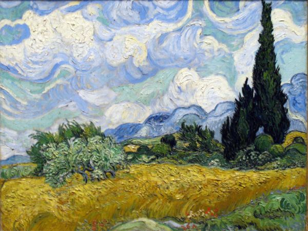 van Gogh, Wheatfield with Cypresses