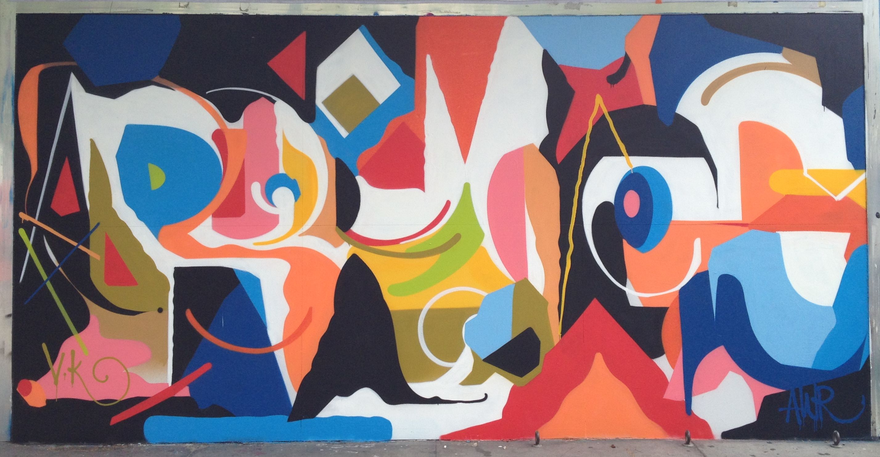 Victor Reyes mural at FLAX